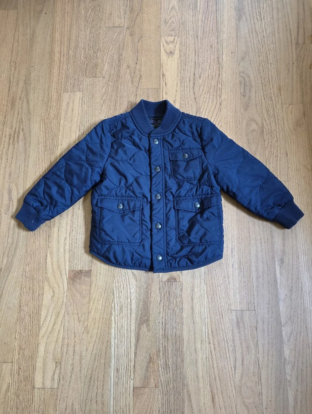 Baby GAP Quilted Navy Button Up Jacket Size 4